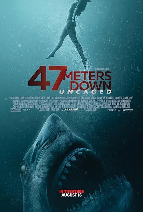 47 Meters Down: Uncaged film posteri